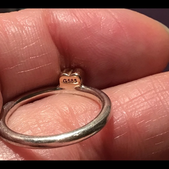 Pandora gold heart 14 K gold - Picture 4 of 5